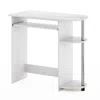 Furinno Simplistic Easy Assembly Computer Desk, White Oak, Stainless Steel Tubes
