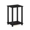 Furinno Simplistic Industrial Metal Frame End Table, 1-pack, Espresso