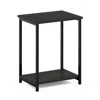Furinno Simplistic Industrial Metal Frame End Table, 1-pack, Espresso