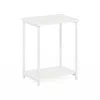 Furinno Simplistic Industrial Metal Frame End Table, 1-pack, White/white