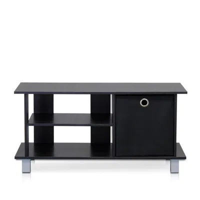 Furinno Simplistic Tv Entertainment Center With Bin Drawers, Espresso/black