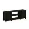 Furinno Simplistic Tv Stand With Shelves And Storage, Espresso/black