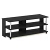 Furinno Sully 3-tier Tv Stand For Tv Up To 48, Americano, Stainless Steel Tubes