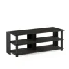 Furinno Sully 3-tier Tv Stand For Tv Up To 50, Espresso/black, 17077ex/bk