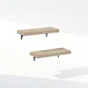 Furinno Tanna 22-inch Wall Mounted Bathroom Floating Display Shelves, Natural, Set Of 2 In Brown