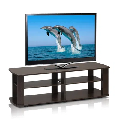 Furinno The Entertainment Center Tv Stand, Dark Brown