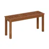 Furinno Tioman Hardwood Outdoor Backless Country Stool Bench In Teak Oil, Natural In Brown