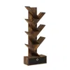 Furinno Tree Bookshelf 7-tier Floor Standing Tree Bookcase With Bin Drawer