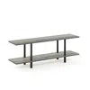 Furinno Turn-n-tube 2-tier Multipurpose Wide Shelf, French Oak Grey/black