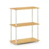 Furinno Turn-n-tube 3-tier Compact Multipurpose Shelf Display Rack With Classic Tube, Beech/white