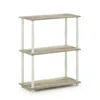 Furinno Turn-n-tube 3-tier Compact Multipurpose Shelf Display Rack With Classic Tube, Sonoma Oak/white