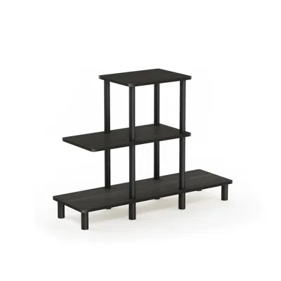 Furinno Turn-n-tube 3-tier Design Display Rack, Espresso/black