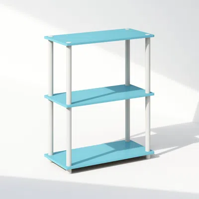 Furinno Turn-n-tube 3-tier Multipurpose Compact Display Rack, Shelving Unit, Bookcase In Blue