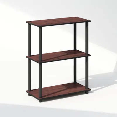 Furinno Turn-n-tube 3-tier Multipurpose Compact Display Rack, Shelving Unit, Bookcase In Brown
