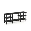 Furinno Turn-n-tube 3-tier Multipurpose Wide Shelf, Espresso/black