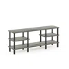 Furinno Turn-n-tube 3-tier Multipurpose Wide Shelf, French Oak Grey/black