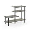 Furinno Turn-n-tube 3-tier Side Display Rack, French Oak Grey/black
