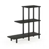 FURINNO TURN-N-TUBE 3-TIER SOFA SIDE TABLE TALL, ESPRESSO/BLACK