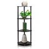 Furinno Turn-n-tube 4-tier Corner Display Rack Multipurpose Shelving Unit, Espresso/black