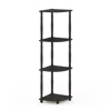 Furinno Turn-n-tube 4-tier Corner Display Rack Multipurpose Shelving Unit With Classic Tubes, Espresso/black