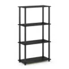 Furinno Turn-n-tube 4-tier Multipurpose Shelf Display Rack, Americano/black