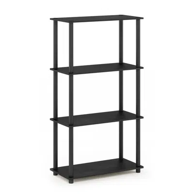 Furinno Turn-n-tube 4-tier Multipurpose Shelf Display Rack, Americano/black