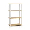 Furinno Turn-n-tube 4-tier Multipurpose Shelf Display Rack, Beech/white,