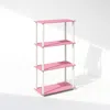 Furinno Turn-n-tube 4-tier Multipurpose Shelf Display Rack, Shelving Unit, Bookcase