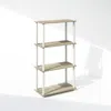 Furinno Turn-n-tube 4-tier Multipurpose Shelf Display Rack, Shelving Unit, Bookcase