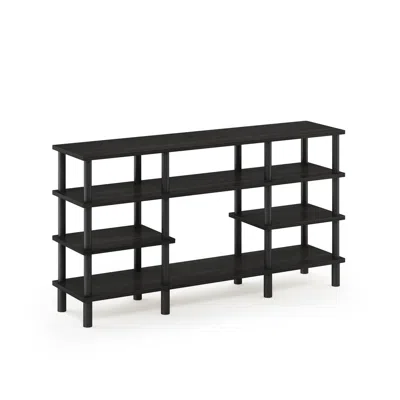 Furinno Turn-n-tube 4-tier Multipurpose Wide Shelf, Espresso/black