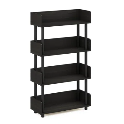 Furinno Turn-n-tube 4-tier Toolless Freestanding Multipurposes Display Rack In Black