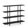 Furinno Turn-n-tube 4-tier Wide Display Shelf, Espresso/black