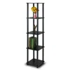 Furinno Turn-n-tube 5-tier Corner Square Rack Display Shelf, Espresso/black