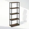 Furinno Turn-n-tube 5-tier Multipurpose Compact Display Rack, Shelving Unit, Bookcase
