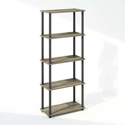 Furinno Turn-n-tube 5-tier Multipurpose Compact Display Rack, Shelving Unit, Bookcase