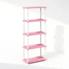 Furinno Turn-n-tube 5-tier Multipurpose Compact Display Rack, Shelving Unit, Bookcase