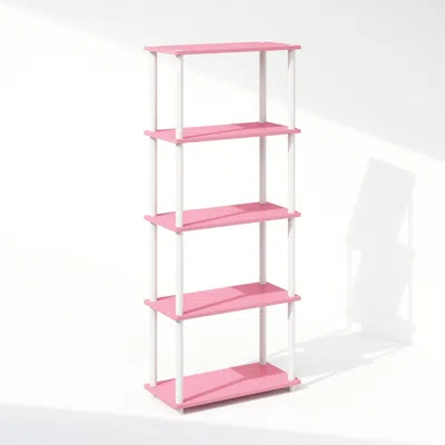 Furinno Turn-n-tube 5-tier Multipurpose Compact Display Rack, Shelving Unit, Bookcase