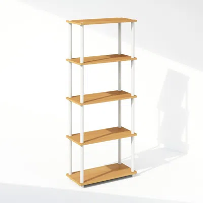 Furinno Turn-n-tube 5-tier Multipurpose Compact Display Rack, Shelving Unit, Bookcase