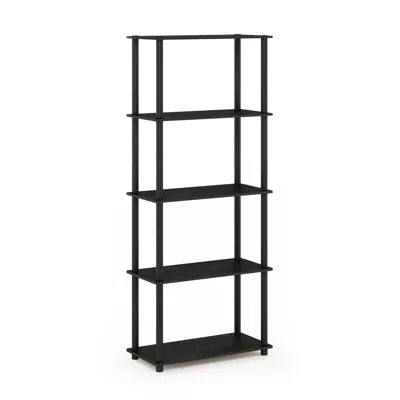 Furinno Turn-n-tube 5-tier Multipurpose Shelf Display Rack, Americano/black