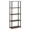 Furinno Turn-n-tube 5-tier Multipurpose Shelf Display Rack, Walnut/brown