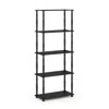Furinno Turn-n-tube 5-tier Multipurpose Shelf Display Rack With Classic Tubes, Americano/black