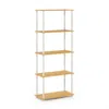Furinno Turn-n-tube 5-tier Multipurpose Shelf Display Rack With Classic Tubes, Beech/white