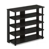 Furinno Turn-n-tube 5 Tier Wide Shoe Rack, Espresso/black