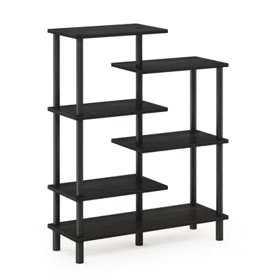 Furinno Turn-n-tube 6-tier Accent Display Rack, Espresso/black