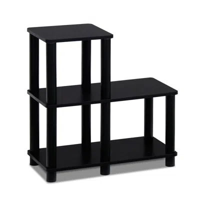Furinno Turn-n-tube Accent Decorative Shelf, Espresso/black