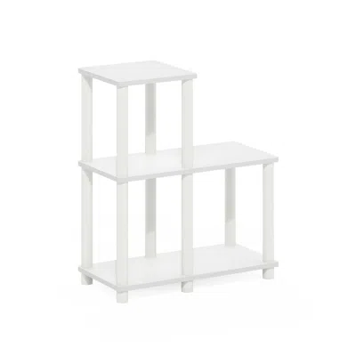 Furinno Turn-n-tube Accent Decorative Shelf, White/white