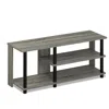 Furinno Turn-n-tube Compact Multi Storage Shoe Rack, French Oak Grey/black
