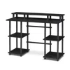 Furinno Turn-n-tube Computer Desk With Top Shelf, Espresso/black 17045ex/bk