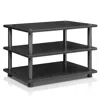Furinno Turn-n-tube Easy Assembly 3-tier Corner Tv Stand, Blackwood