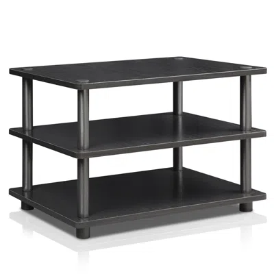 Furinno Turn-n-tube Easy Assembly 3-tier Corner Tv Stand, Blackwood